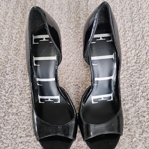Elle Women's Black Peep Toe Shoes